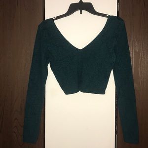 Deep teal crop top from f21 size M